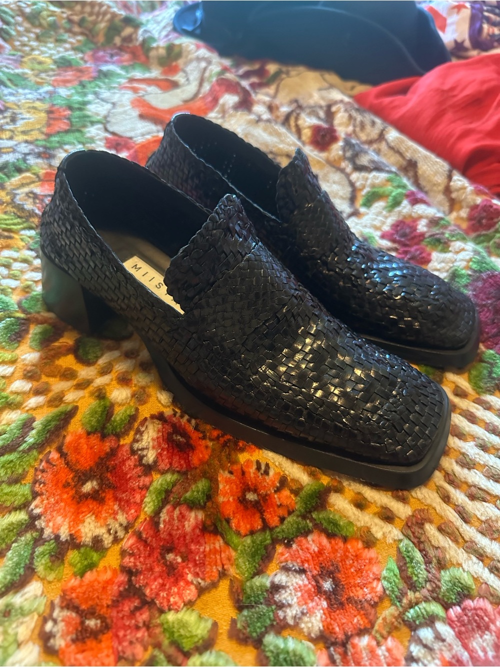 Miista black leather woven loafers size 39 - Picture 7 of 8